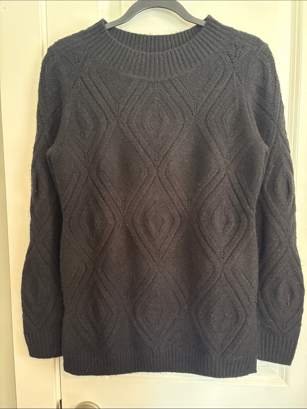 Talbot’s Cozy Textured Knit Sweater - Black